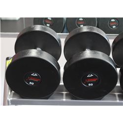 PAIR OF 50LB GP DUMBBELLS