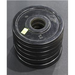 LOT OF 6 - 5LB GP FREE WEIGHTS