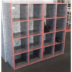 LOT OF 4 SHELVING UNITS