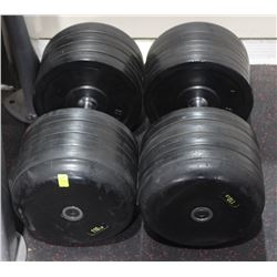 PAIR OF 110LB DUMBBELLS