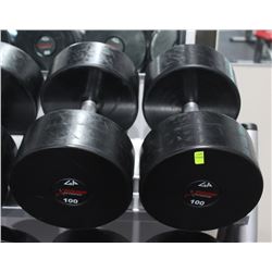 PAIR OF 100LB GP DUMBBELLS