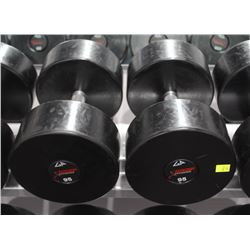 PAIR OF 95LB GP DUMBBELLS