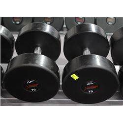 PAIR OF 70LB GP DUMBBELLS