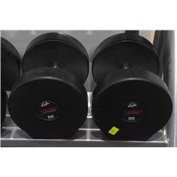 PAIR OF 50LB GP DUMBBELLS
