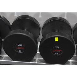 PAIR OF 45LB GP DUMBBELLS