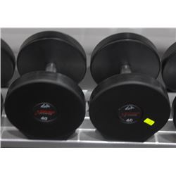 PAIR OF 40LB GP DUMBBELLS