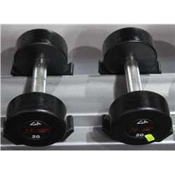 PAIR OF 20LB GP DUMBBELLS