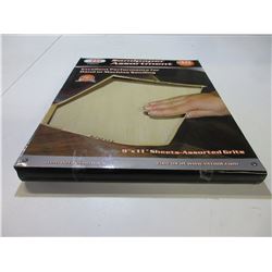 1 New case of 40 Sandpaper 9 x 11 Sheets / Assorted grits - 10 of each