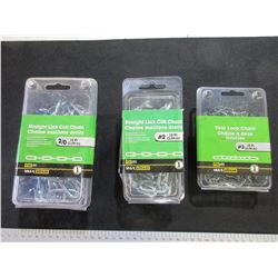 Lot of 3 Assorted 10 ft Chain