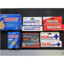 New Lot of First Aid / 120 Bandages / first aid cream-athletes foot & more