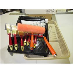 New Painting Bundle / 2 rollers and Handles / 6 brushes & 2 trays