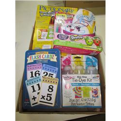 Kids Bundle tie dye kit / flash cards / Pictionary / shopkins