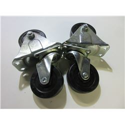 New 3 inch Castors / 2 are swivel