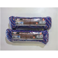 2 New 100 ft Braided Rope 1/4 inch