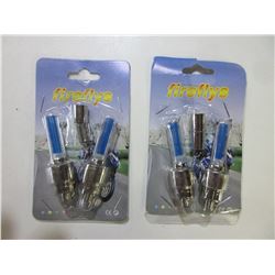 New set of 4 Firefly's LED Motion sensor Valve stem Lights/ great for your