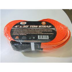 New 4 inch x 30 foot 9 Ton - 18,000lb Tow Strap / will not rot or tear