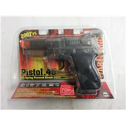 New Air Soft .45 Cal Pistol shoots 200fps / high capacity magazine