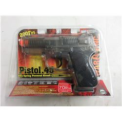 New Air Soft .45 Cal Pistol shoots 200fps / high capacity magazine