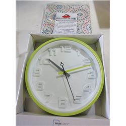 New Wall Clock & Matching Table Cover flannel backed 60 x 120