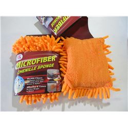 5 New Microfiber Chenille Sponges / 90,000 fibers per sq inch