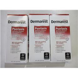 Lot of 3 Dermarest Psoriasis medicated Shampoo plus Conditioner /