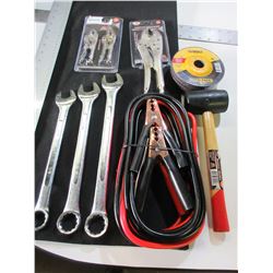 New TOOL Bundle / 3 Vise grips / 3 large Wrenches / 5 DeWalt Grinding
