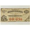 Image 1 : 1864 STATE OF MISSISSIPPI 50 CENT OBSOLETE BANK