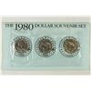 Image 1 : 1980 P/D/S SBA DOLLAR SOUVENIR SET WITH ENVELOPE