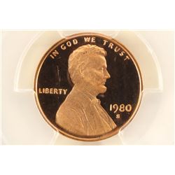 1980-S LINCOLN CENT PCGS PR69RD DCAM