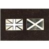 Image 1 : 2-STERLING SILVER FLAG BARS FLAG OF GREAT BRITAIN