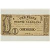 Image 1 : 1862 STATE OF NORTH CAROLINA $1 OBSOLETE BANK NOTE