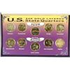 Image 1 : 1999 & 2000 US 24KT GOLD LAYERED STATE QUARTERS