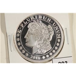1 TROY OZ .999 FINE SILVER PROOF ROUND 2014