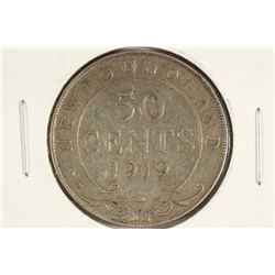 1919-C NEWFOUNDLAND SILVER 50 CENTS