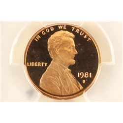 1981-S TYPE I LINCOLN CENT PCGS PR69RD DCAM