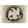 Image 2 : 2000 LIBERIA SILVER $10 PCGS PR69 TYPICAL RETAIL