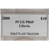 Image 3 : 2000 LIBERIA SILVER $10 PCGS PR69 TYPICAL RETAIL