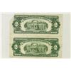 Image 2 : 1928-G (MISSING CORNER) & 1953 $2 US NOTES RED
