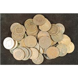 ROLL OF 50-INDIAN HEAD CENTS
