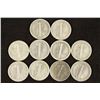Image 2 : 10 ASSORTED 1940'S MERCURY DIMES