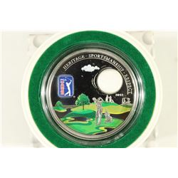 2012 COOK ISLANDS PGA TOUR SILVER PROOF $5 WITH