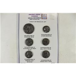 REPLICA SET OF 6-ANCIENT GREEK COINS FINEST OF