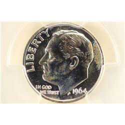 1964 SILVER ROOSEVELT DIME PCGS PR66