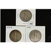 Image 1 : 1940,41-D & 45 WALKING LIBERTY HALF DOLLARS