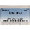 Image 3 : 1986-D KENNEDY HALF DOLLAR PCGS MS65