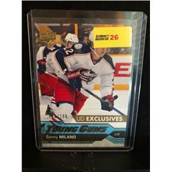 SONNY MILANO 2016-17 YOUNG GUNS UD EXCLUSIVES 080/100 SERIES 1