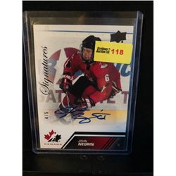 JOHN NEGRIN 2013 UD TEAM CANADA SIGNATURES 4/5