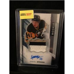 DANIEL SPRONG 2015-16 UD PREMIER ROOKIE AUTOGRAPH & GAME USED JERSEY 281/375