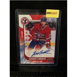 JACOB De La ROSE 2016 UD NHCD AUTOGRAPH