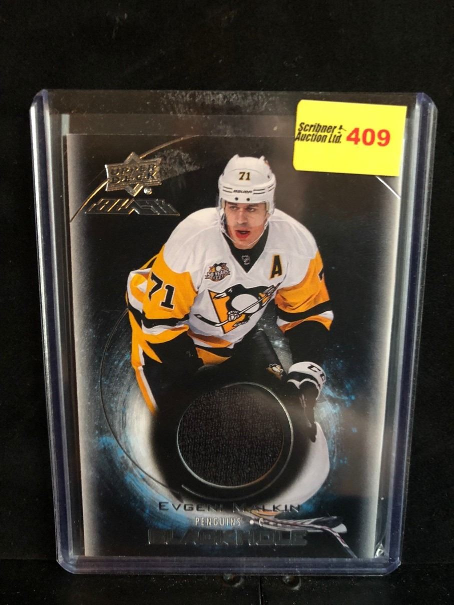 EVGENI MALKIN 2016-17 UD BLACKHOLE GAME WORN JERSEY